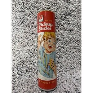 Whitman Pickup Sticks Vintage 1975 Game Original Box 30 plastic sticks Price Tag
